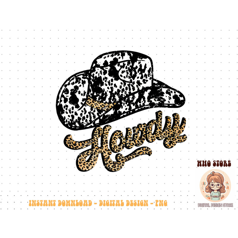Vintage Leopard Cowboy Hat Howdy Western Country Cowgirls T-Shirt copy.jpg