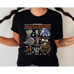 star wars galaxy of creatures poster shirt / tooka porg rancor t-shirt / star wars celebration / may the 4th be with you