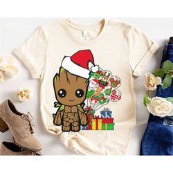Baby Groot Christmas Shirt Guardian Of The Galaxy X-mas Holiday T-shirt Very Merry Christmas Party Tee Magic Kingdom Dis