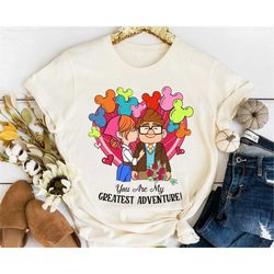retro carl and ellie disney balloon shirt / you're my greatest adventure / disney up valentine's day t-shirt / disneylan
