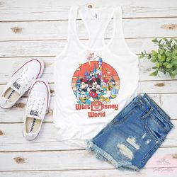 walt disney world tank top, disney world tank, mickey mouse tank, vintage disney tank, disney castle tank, disney trip t