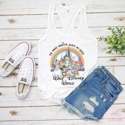 walt disney world tank, vintage disneyworld tank, mickey mouse tank, disney toy story tank, disneyland tank, disney fami