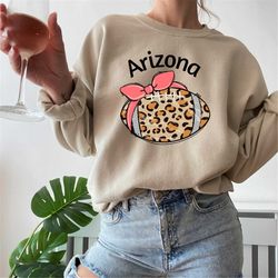 arizona football sweatshirt game day sweater cheetah print game day vibes womens football sweatshirt womens football cre