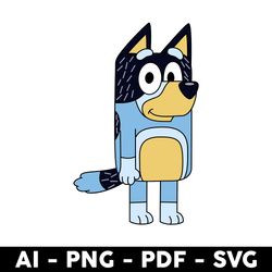 bandit svg, bandit heeler svg, bluey dad svg, bluey svg, bluey dog svg, cartoon svg digital file - digital file