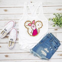 winnie the pooh tank top, piglet tank top, disneyland tank, disney trip tank, disney vacation tank, mickey ears tank, di