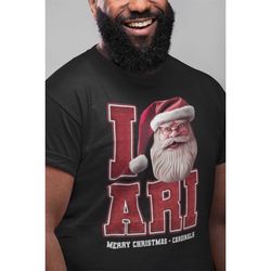 arizona football merry christmas (i heart tee) cardinals shirt with a twist. two styles to choose new tee look or worn d
