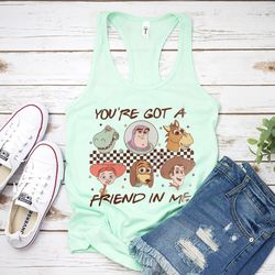you've got a friend in me toy story tank, disney toy story tank, toy story character tanks, pixar toy story friends tank