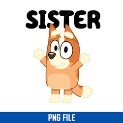bingo sister png, bluey bingo dog png, bluey family png, bluey png digital file