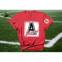 atlanta falcons custom bleached football t-shirt