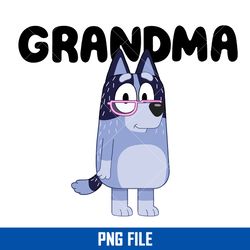 nana grandma png, bluey nana dog png, bluey family png, bluey png digital file
