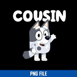 bluey muffin cousin png, munffin dog png, bluey family png, bluey png digital file