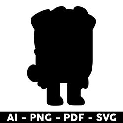 buddy silhouette svg, buddy svg, buddy bluey friends svg, bluey svg, bluey dog svg, cartoon svg - digital file