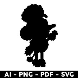 coco silhouette svg, coco svg, coco bluey friends svg, bluey svg, bluey dog svg, cartoon svg - digital file
