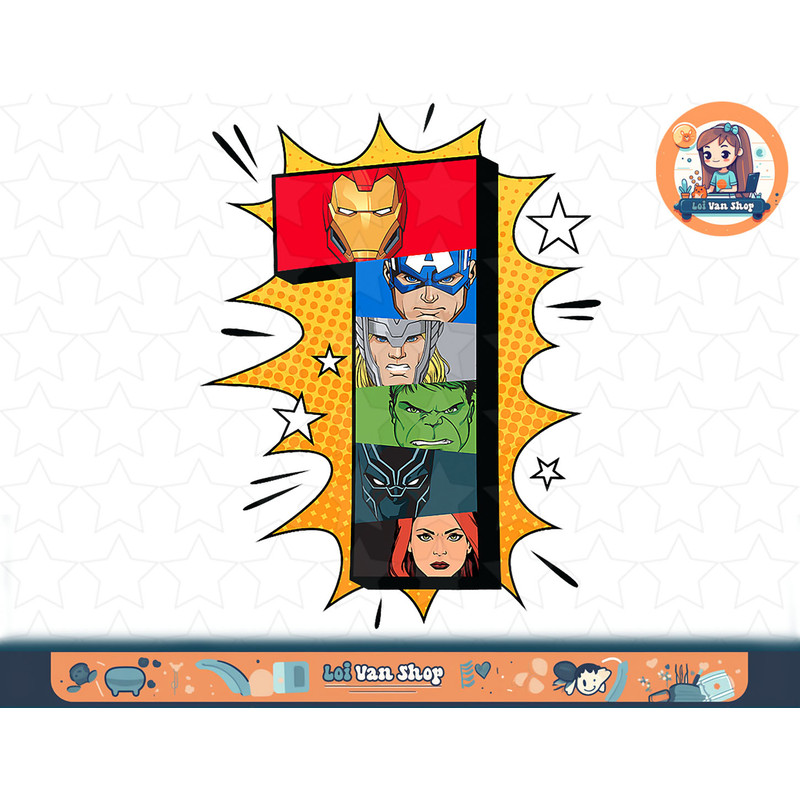 Marvel Avengers Comic Super Heroes 1st Birthday T-Shirt copy.jpg