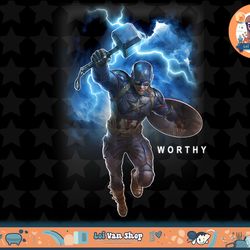 marvel avengers endgame captain america worthy action pose t-shirt copy png