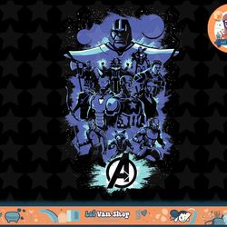 marvel avengers endgame heroes and thanos t-shirt copy png