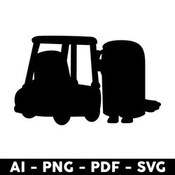 granny rita and janet silhouette svg, granny rita and janet svg, bluey svg, bluey dog svg, cartoon svg - digital file