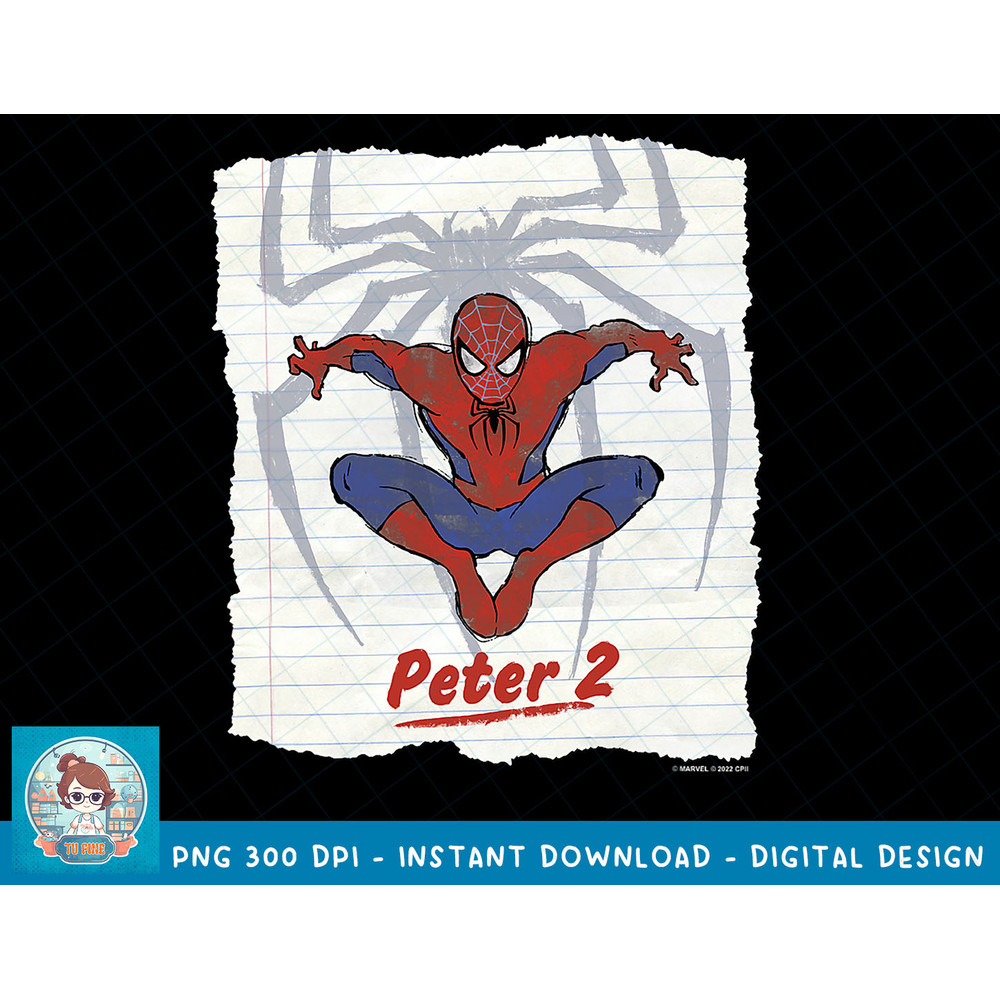 Marvel Spider-Man No Way Home Peter 2 Notebook Sketch T-Shirt copy.jpg