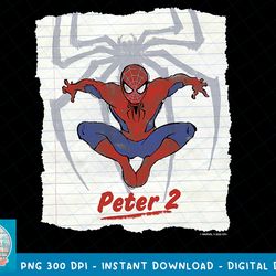 Marvel Spider-Man No Way Home Peter 2 Notebook Sketch T-Shirt copy