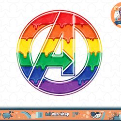 marvel avengers rainbow drip logo t-shirt copy png