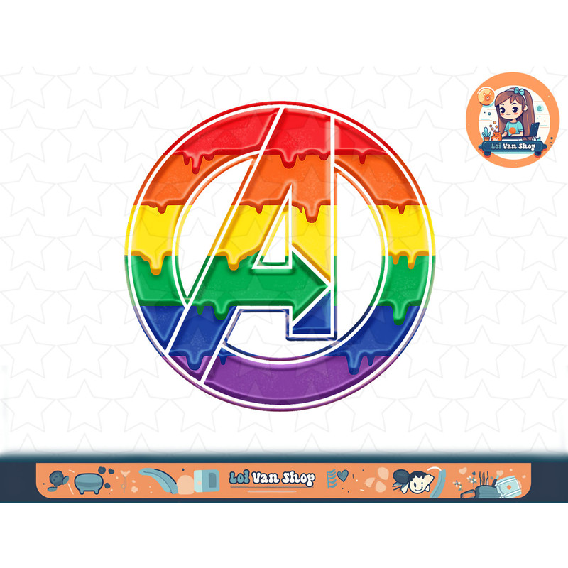 Marvel Avengers Rainbow Drip Logo T-Shirt copy.jpg