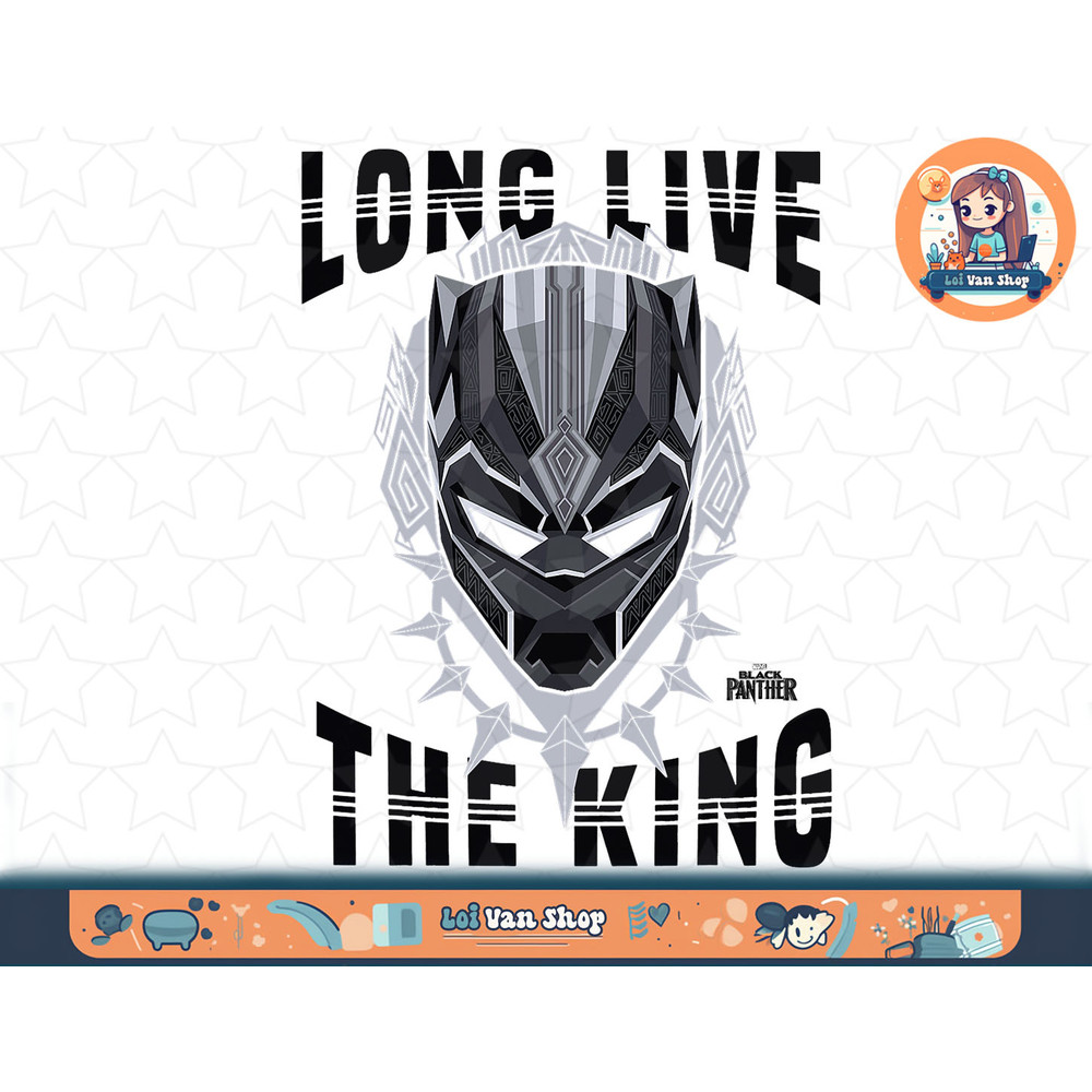 Marvel Black Panther Long Live The King Head Graphic T-Shirt T-Shirt copy.jpg