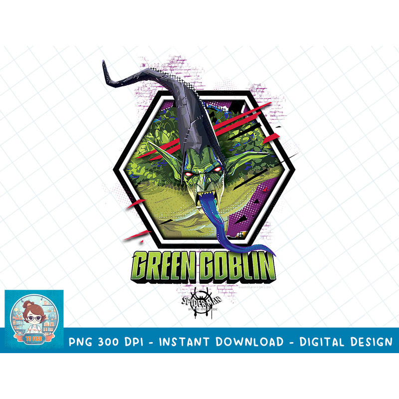 Marvel Spider Man Spiderverse Green Goblin Hexagon T-Shirt T-Shirt copy.jpg