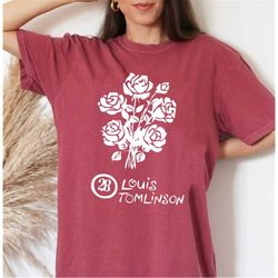 vintage louis floral shirt, louis tomlinson merch, one direction shirt, one direction gift, shirt for fan louis tomlinso