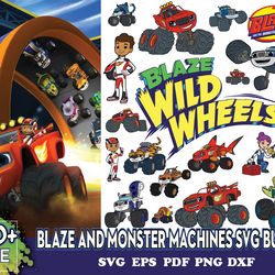 blaze and monster machines svg bundle, wild wheels svg