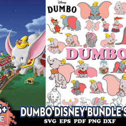55 dumbo disney bundle svg, disney svg, dumbo svg