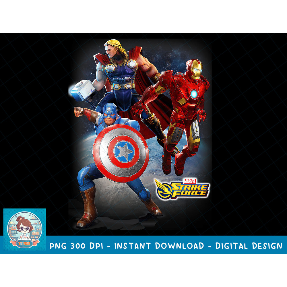 Marvel Strike Force Earth's Avengers Graphic T-Shirt T-Shirt copy.jpg