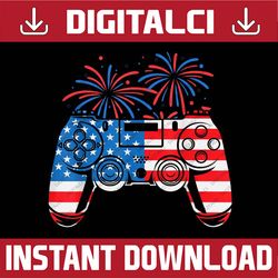 American Flag Video Game Controller Happy 4th Of July Gamer 4th Of July, Memorial day, American Flag, Independence Day P