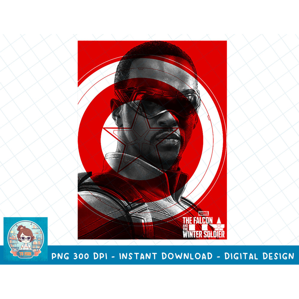 Marvel The Falcon & The Winter Soldier Falcon Shield Poster T-Shirt copy.jpg