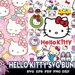 hello kitty svg bundle, cat svg, cartoon kitty svg