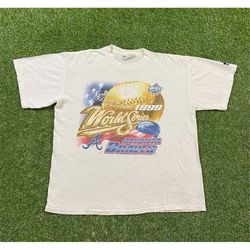 vintage atlanta braves 1999 world series t shirt tee puma size large l mlb baseball atl 90s 1990s