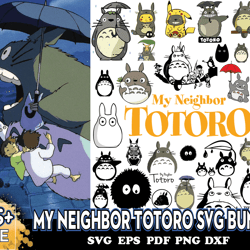 55 my neighbor totoro svg bundle, totoro cute svg