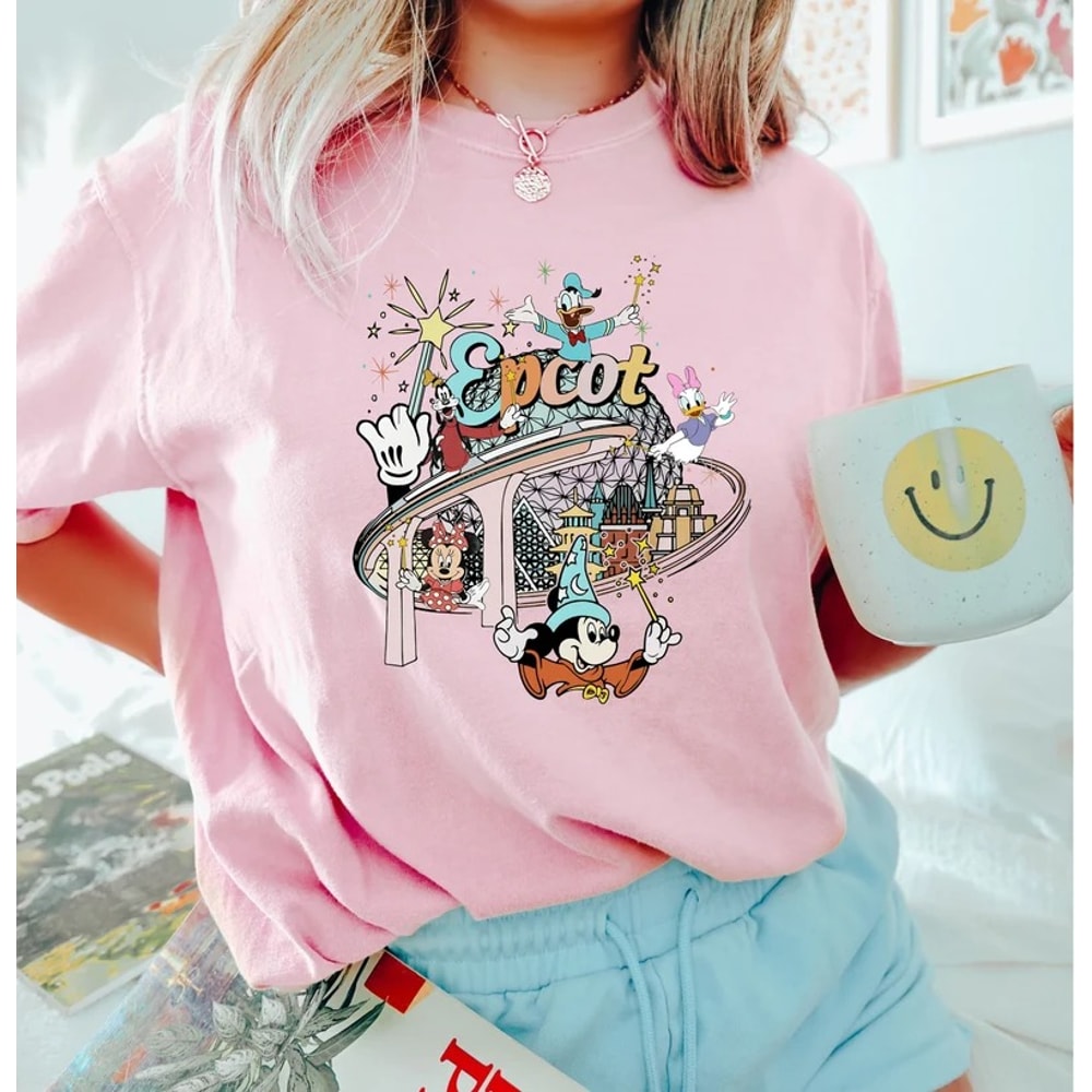 Disney Epcot Shirt, Vintage Epcot 1982 Shirt, Vintage Disney Shirt, Mickey And Friends, Disney Family Trip Matching Tee