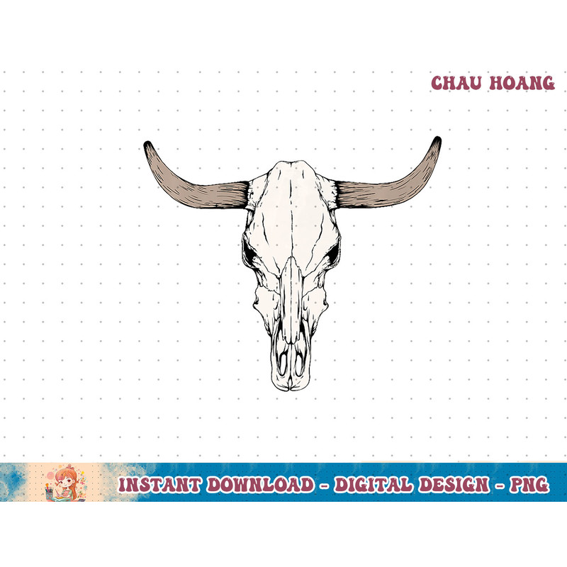 Cow Bull Cattle Skull Head Western Vintage Animal Graphic Premium T-Shirt copy.jpg