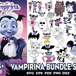 55 vampirina bundle svg, cartoon svg, kids svg