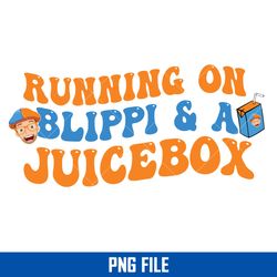 running on blippi and a juice box png, blippi png digital file