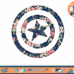 marvel comics captain america avenger floral shield t-shirt copy png