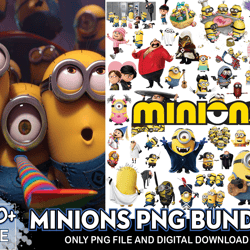 160 files minions png bundle, minions clipart, minions images