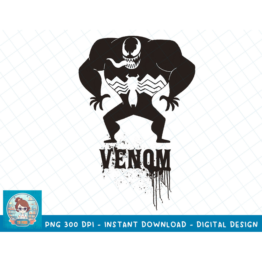 Marvel Venom Cartoon Comic Style Drip Logo Graphic T-Shirt T-Shirt copy.jpg
