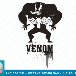 marvel venom cartoon comic style drip logo graphic t-shirt t-shirt copy