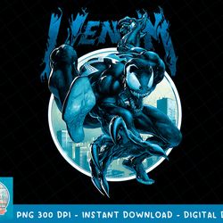 marvel venom deep blue circle logo graphic t-shirt t-shirt copy