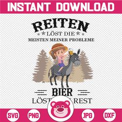 girl horse png, horse png, reiten lost die meisten meiner probleme bier lost den rest png, digital files