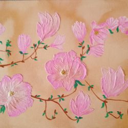 Blooming magnolias poster