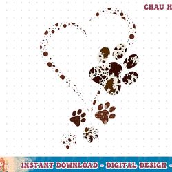 dog paw love heart print shirts for women dog mom graphic t-shirt copy png