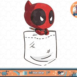 marvel deadpool peekaboo chibi faux pocket graphic t-shirt t-shirt copy png