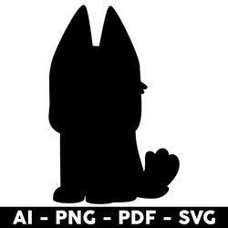 bluey socks silhouette svg, socks dog svg, socks svg, bluey svg, bluey dog svg, cartoon svg - digital file